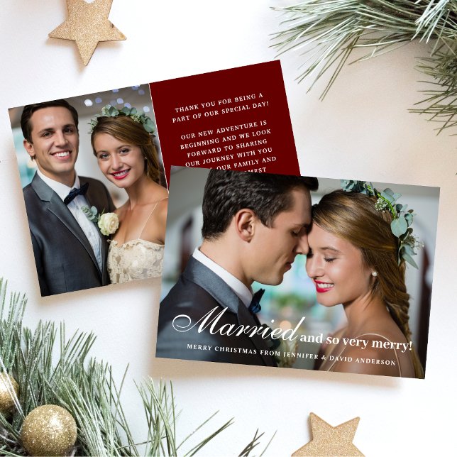 Tarjeta Festiva Casado y así más recién casado 2 Navidades de foto (Subido por el creador)