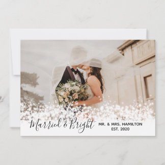 Tarjeta Festiva Casados & Brillantes Destellos