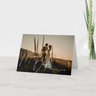 Tarjeta Festiva Casados + Guion de recién casados con foto complet