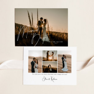 Tarjeta Festiva Casados + Guión de recién casados con foto complet