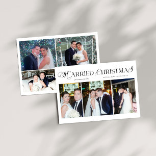 Tarjeta Festiva Casados y Brillantes Foto Parejas Recién Casadas N