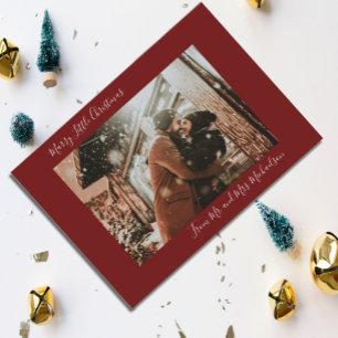 Tarjeta Festiva Casar a pequeños Navidades rojos