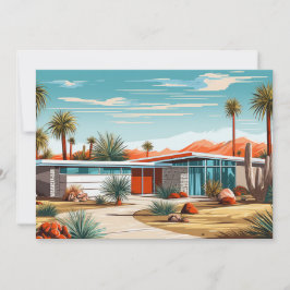 Tarjeta Festiva Casas modernas de mediados del siglo XX #239