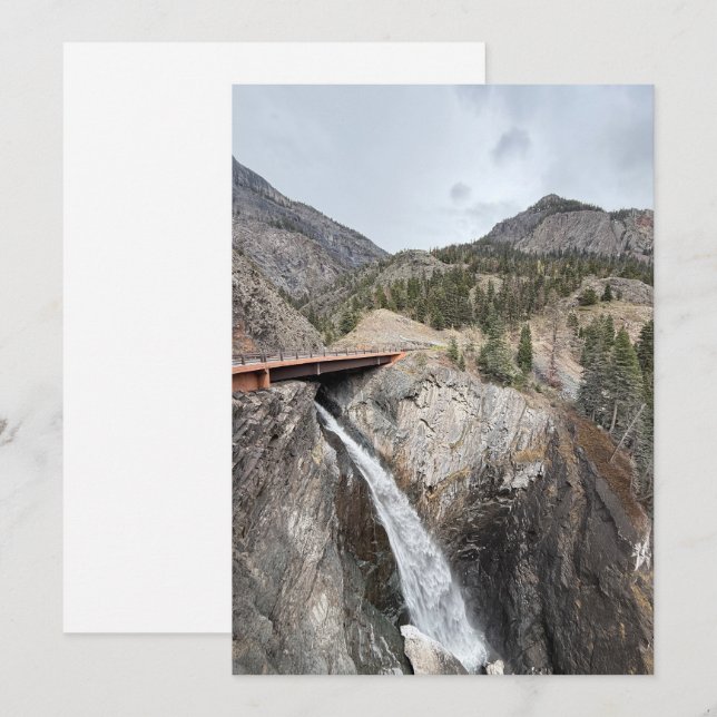 Tarjeta Festiva Cascada (Anverso / Reverso)