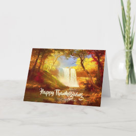 Tarjeta Festiva Cascada de otoño  