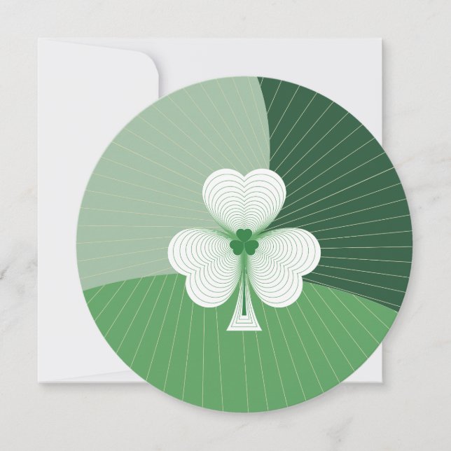 Tarjeta Festiva Cascada de Shamrock en personalizable (Anverso)