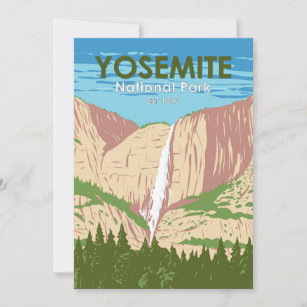 Tarjeta Festiva Cascada del Parque Nacional Yosemite en California