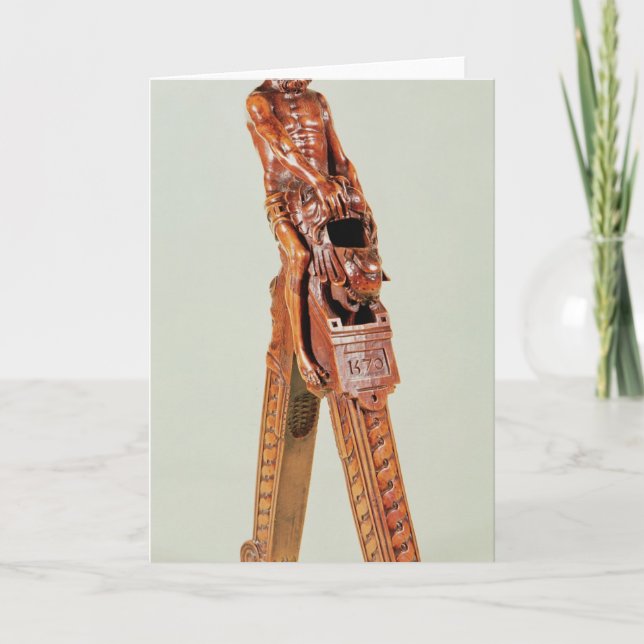 Tarjeta Festiva Cascanueces bajo la forma de hombre (Anverso)