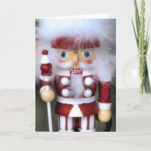 Tarjeta Festiva Cascanueces de madera del soldado