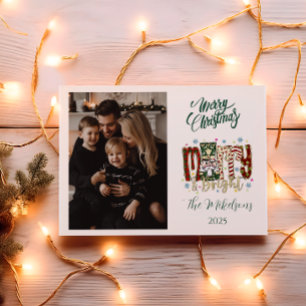 Tarjeta Festiva Cascanueces Foto Navideño Alegre y Brillante