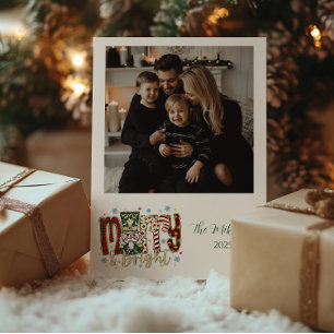 Tarjeta Festiva Cascanueces Foto Navideño Alegre y Brillante