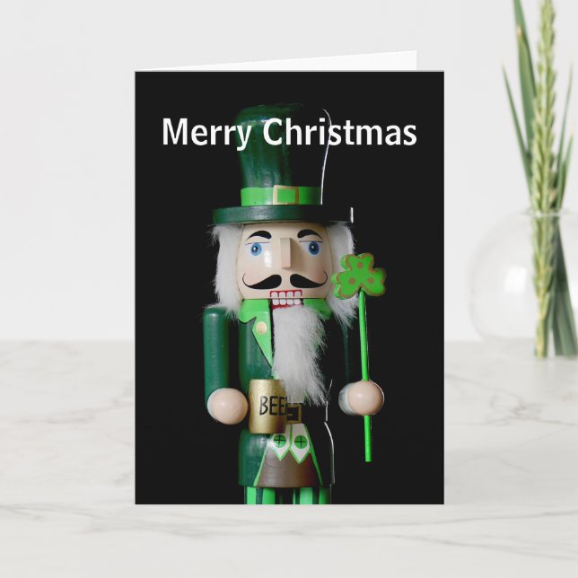 Tarjeta Festiva Cascanueces Irlandés (Anverso)