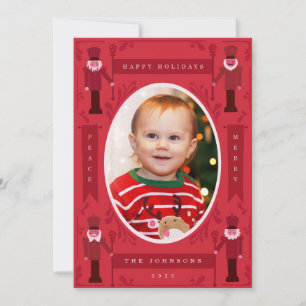 Tarjeta Festiva Cascanueces lindo con pancartas