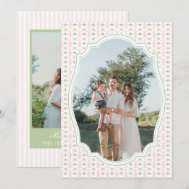 Tarjeta Festiva Cascanueces Navideño con Lazo Rosa Elegante 2 Foto