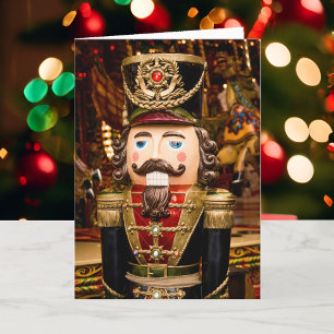 Tarjeta Festiva Cascanueces Personalizar Texto 5 x 7 Doble