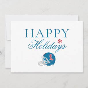 Tarjeta Festiva Casco de fútbol Ole Miss   Azul claro