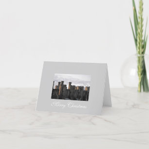 Tarjeta Festiva Castillo de Conwy en nieve