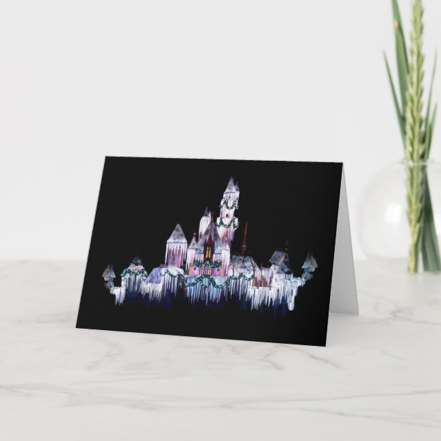 Tarjeta Festiva Castillo de Frozen (Anverso)