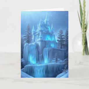 Tarjeta Festiva Castillo de hielo de sueños congelados