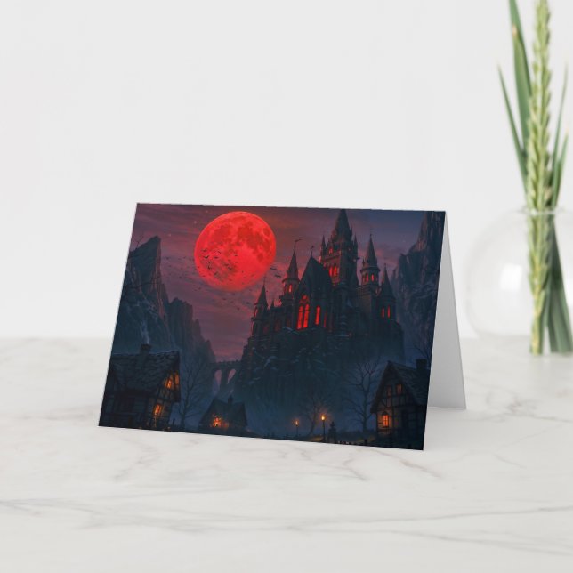 Tarjeta Festiva Castillo de la Sangre del Vampiro (Anverso)