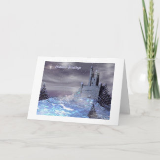 Tarjeta Festiva Castillo del invierno