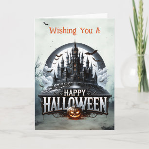 Tarjeta Festiva Castillo Embrujado Halloween