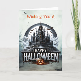 Tarjeta Festiva Castillo Embrujado Halloween