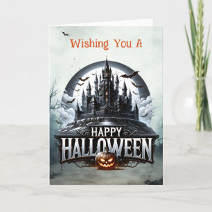 Tarjeta Festiva Castillo Embrujado Halloween