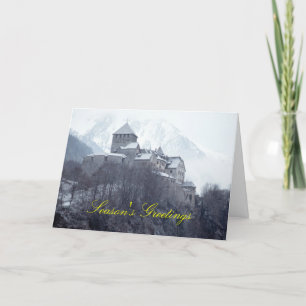 Tarjeta Festiva Castillo Vaduz Liechtenstein