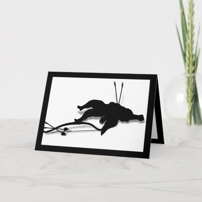 Tarjeta Festiva Casualidad del amor (Cupid's Down - add text) (Anverso)