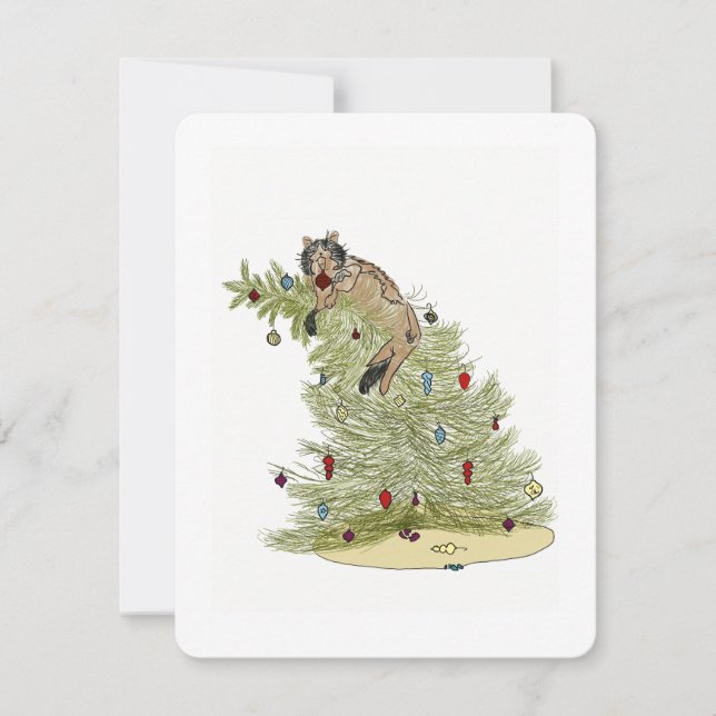 TARJETA FESTIVA CAT CHRISTMAS CARD (Anverso)