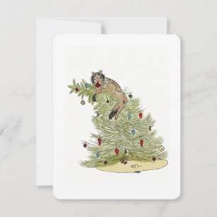 TARJETA FESTIVA CAT CHRISTMAS CARD