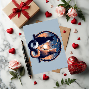 Tarjeta Festiva Cat Cute Valentine