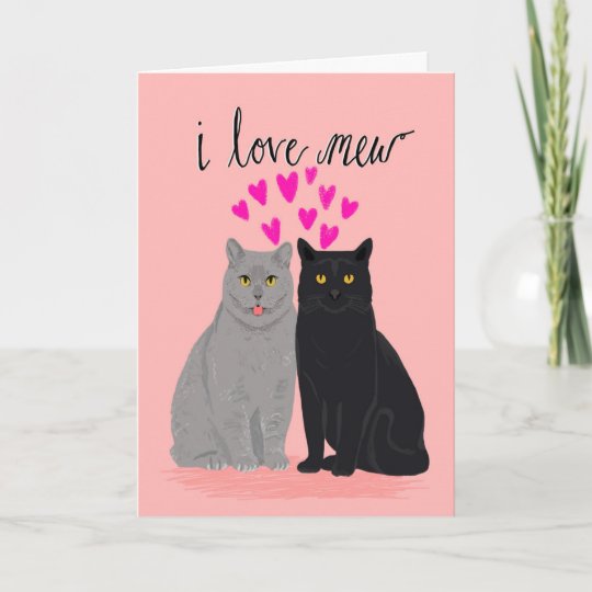 Tarjeta Festiva Cat Love Dia De San Valentin I Love Mew Dos Gato Zazzle Es Tarjeta Festiva Cat Love Dia De San Valentin I Love Mew Dos Gato Zazzle Es