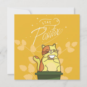 Tarjeta Festiva Cat Motivational Holiday Card