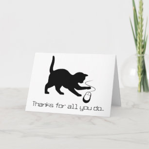 Tarjeta Festiva Cat Mouse: un técnico, un software, un programador