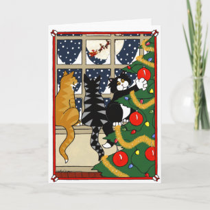 TARJETA FESTIVA CAT TRAVIESO