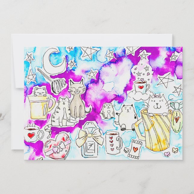 Tarjeta Festiva Cat Valentine (Anverso)