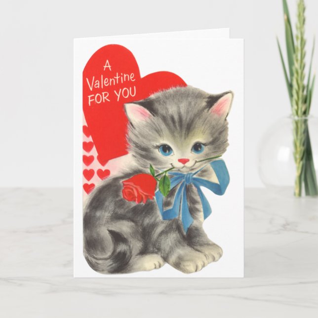 Tarjeta Festiva Cat Valentine (Anverso)