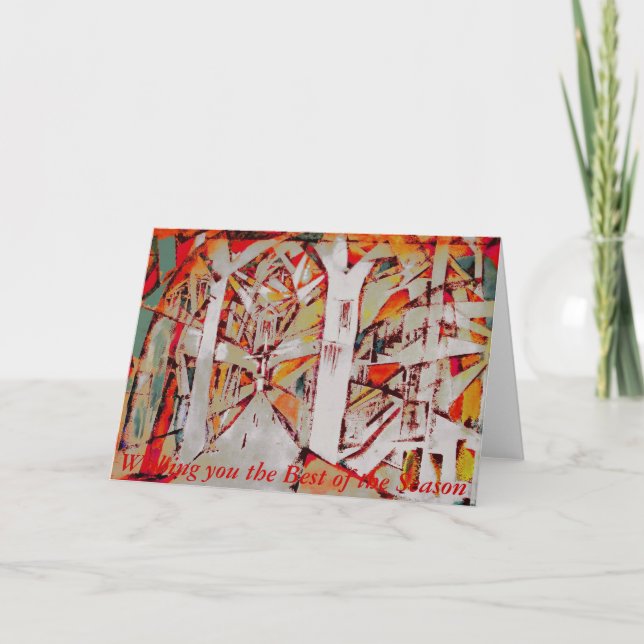 Tarjeta Festiva Catedral de navidades (Anverso)