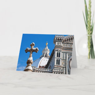 Tarjeta Festiva Catedral italiana cubierta de nieve
