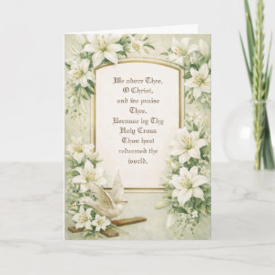 Tarjeta Festiva Católico religioso Pascua Jesús Resurrección María