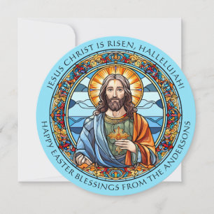 Tarjeta Festiva Católico religioso Pascua Resurrección Cristo