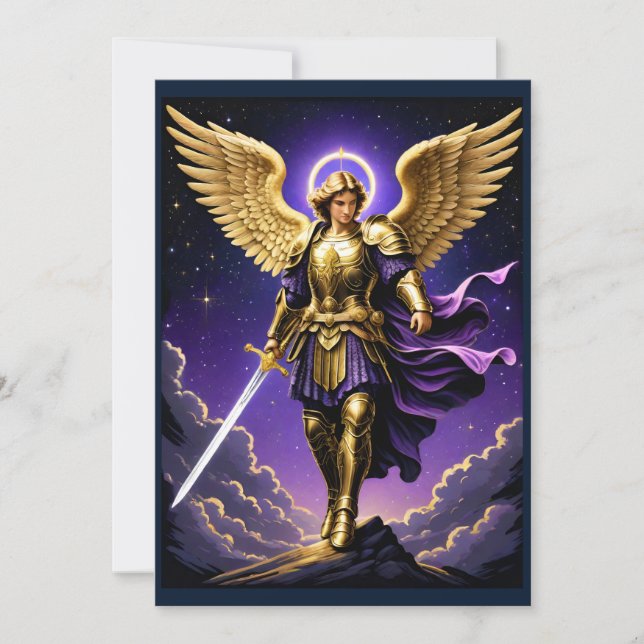 Tarjeta Festiva Católico romano de San Miguel de Arcángel (Anverso)