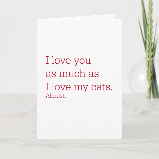 Tarjeta Festiva Cats de amor (Anverso)