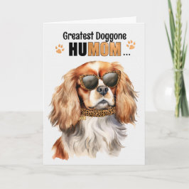 Tarjeta Festiva Cavalier King Charles Greatest HuMOM Día de la Mad