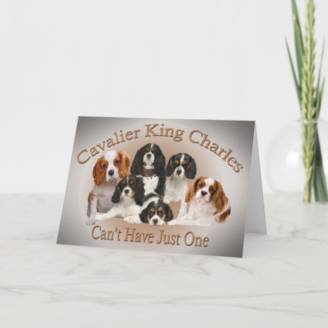 Tarjeta Festiva Cavalier King Charles no puede tener un solo regal (Anverso)
