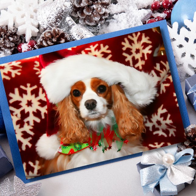 Tarjeta Festiva Cavalier King Charles Spaniel Navidades Love (Subido por el creador)
