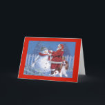 Tarjeta Festiva Cavalier King Charles Spaniel Navidades Snowman<br><div class="desc">Recordar a la familia y a los amigos durante las vacaciones es una manera maravillosa de estar en contacto con las personas que amas y te importan. Creé estas tarjetas de vacaciones de perros con amor y cuidado y estoy seguro de que cualquiera que ame los perros estará encantado de...</div>