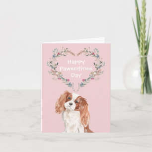 Tarjeta Festiva Cavalier King Charles Spaniel Perro San Valentín